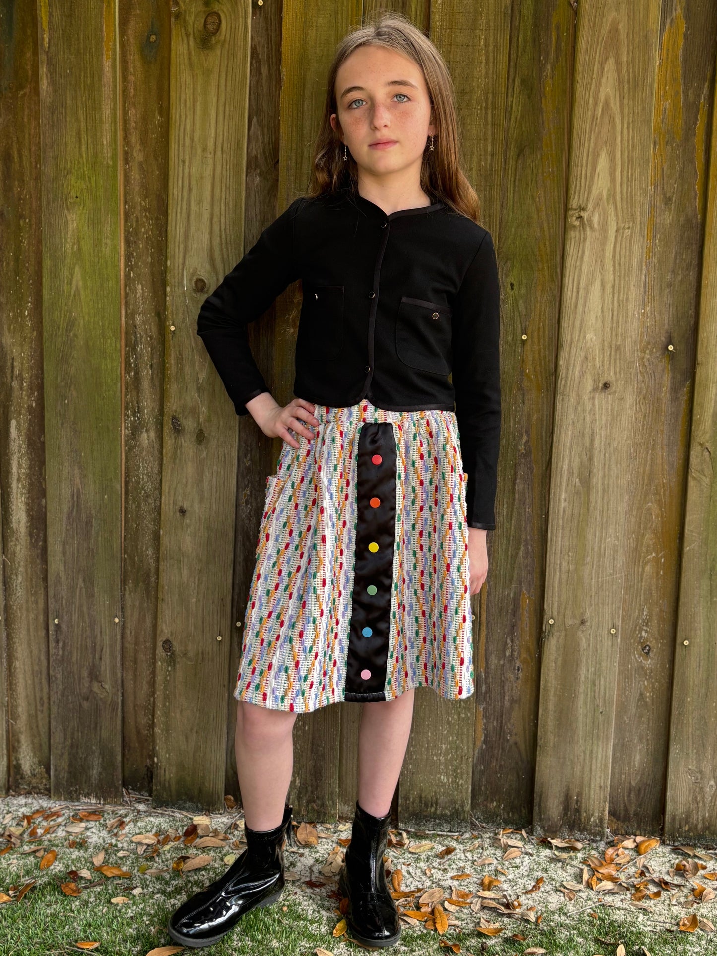 Girls "Little Black Crop Top"