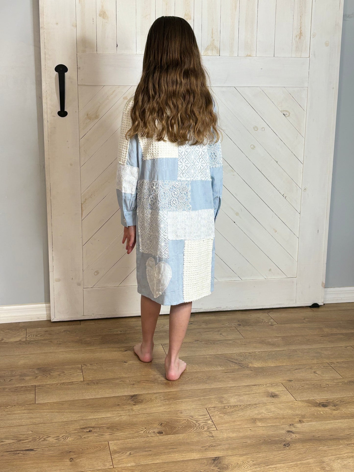 Patches of lace dress