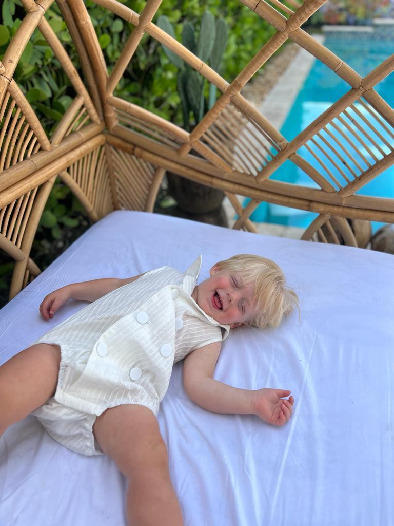 White on White Romper Unisex