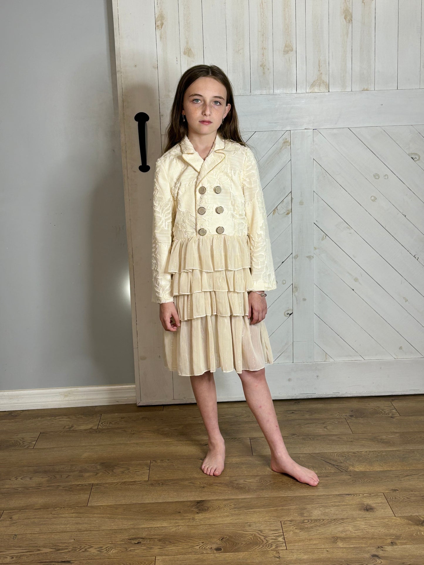 Embroidery tulle dress