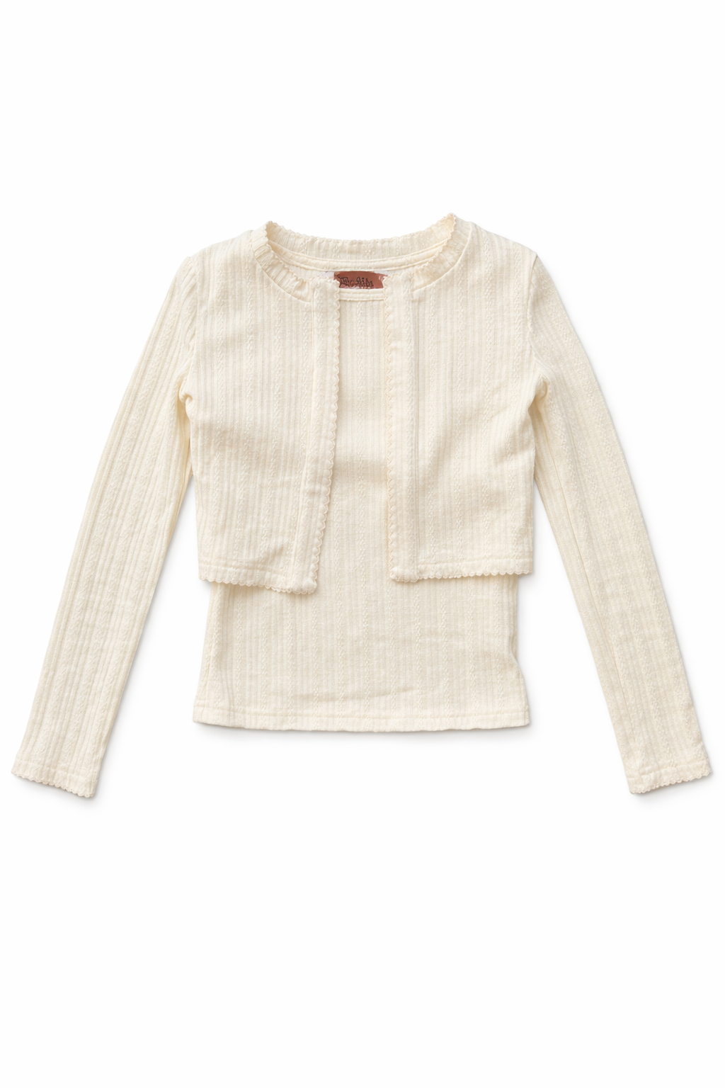 Cropped Cardigan and Shell Set