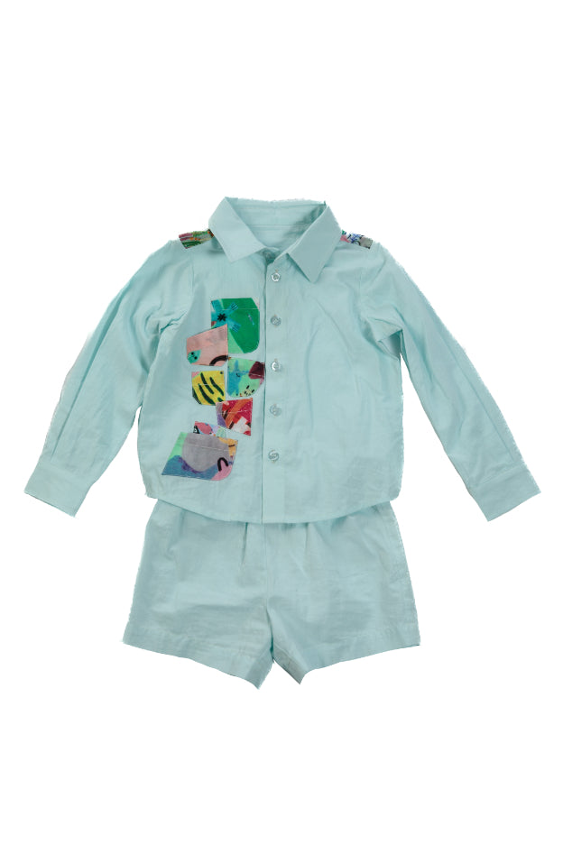 Boys Aqua Tiger 2 Pc Set