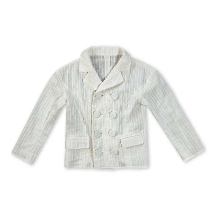 Boys White on White 2 Pc Set