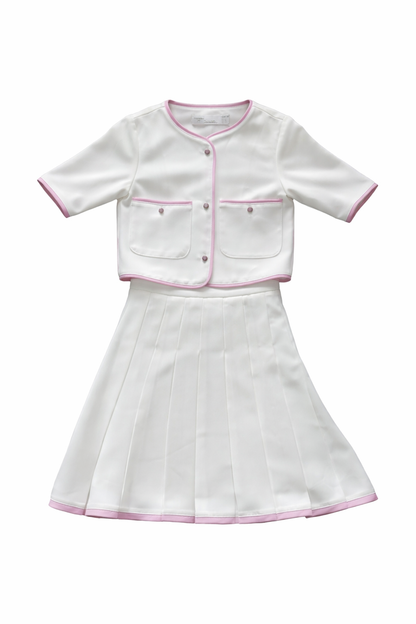 Lilac on white girls set