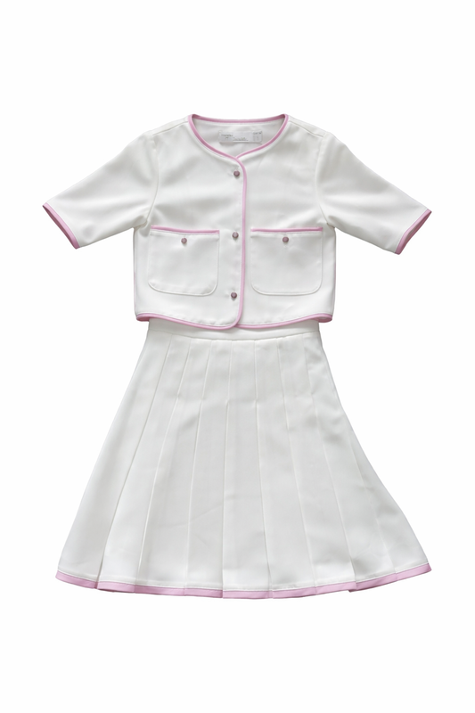 Lilac on white girls set