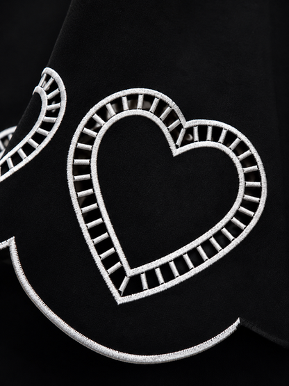 Scalloped Heart Skirt_Black