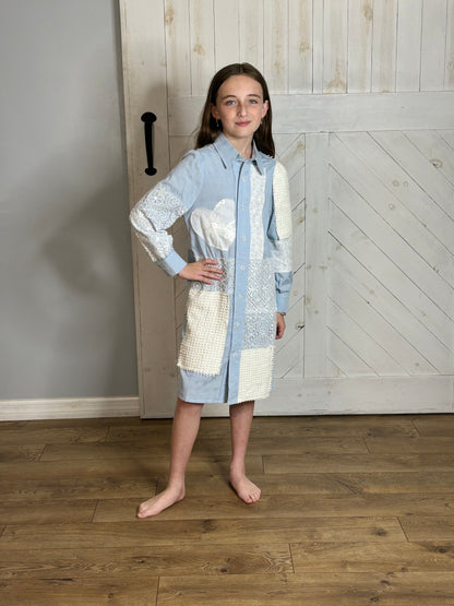 Patches of lace dress