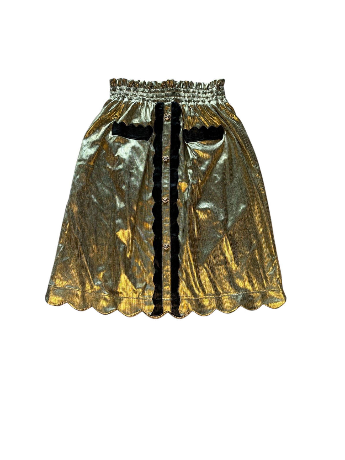 Scalloped Gold Skirt