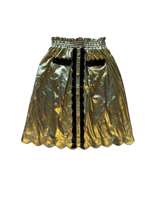 Scalloped Gold Skirt