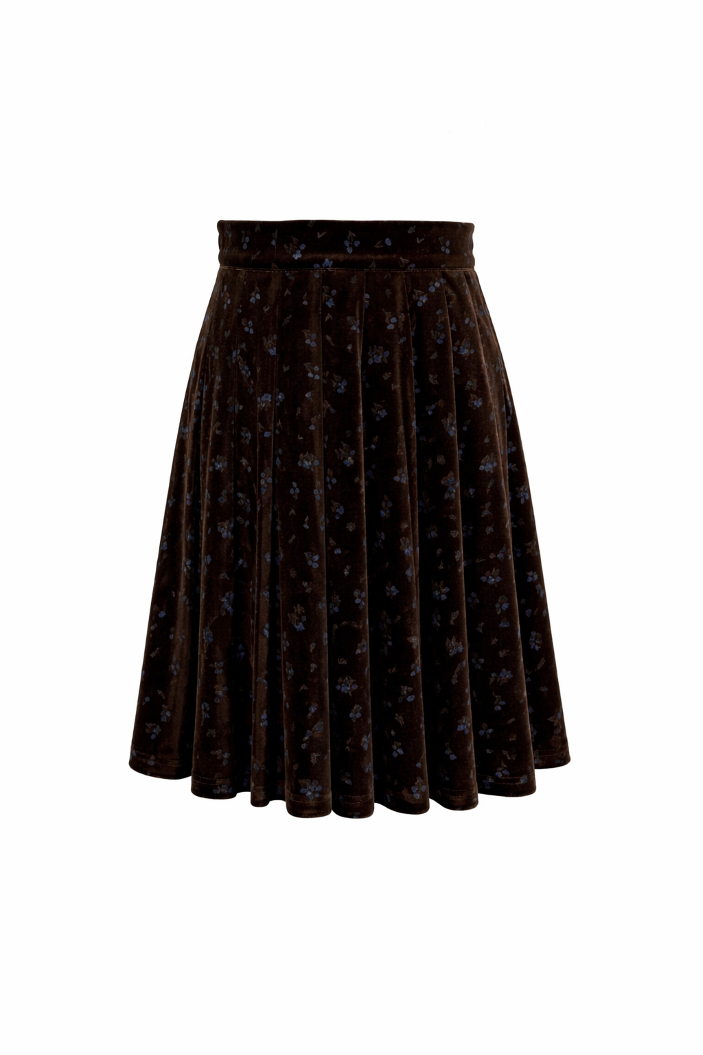 Floral Velvet Pleated Skirt Set