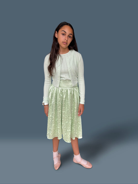 Mint Cardi 3 Pc Skirt Set