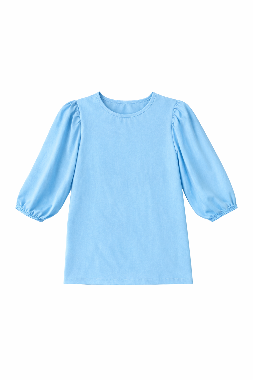 Bubble Sleeves Tee in Cloudy Blue