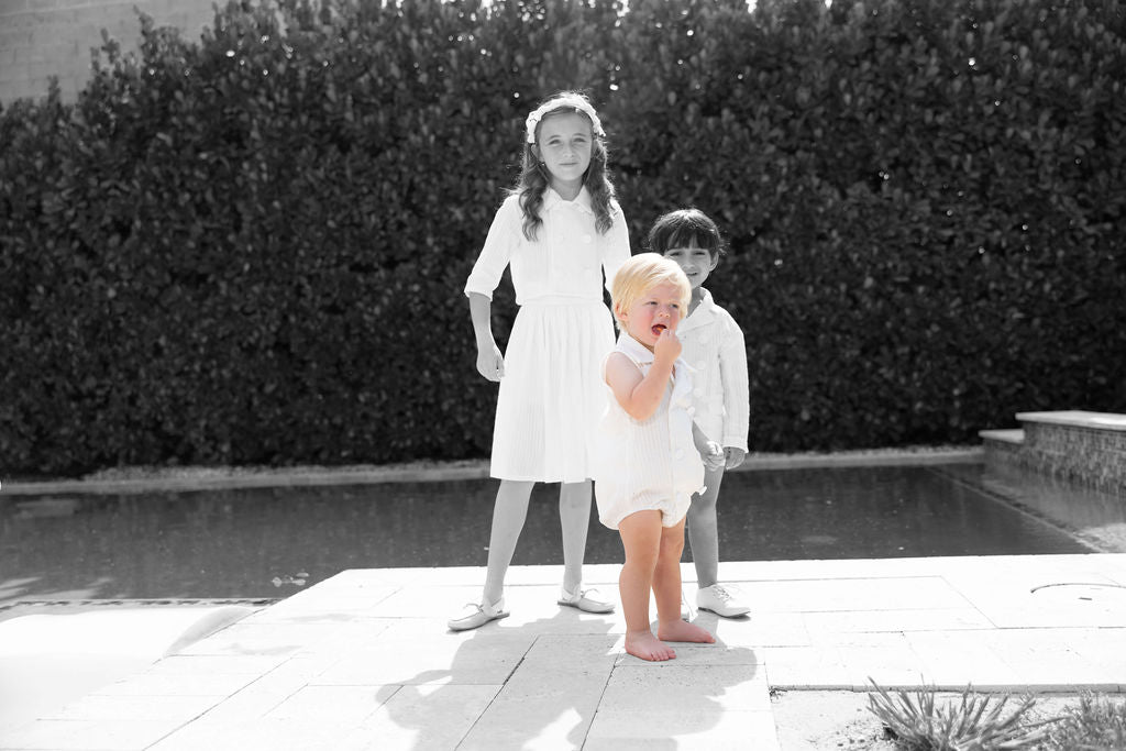 White on White Romper Unisex