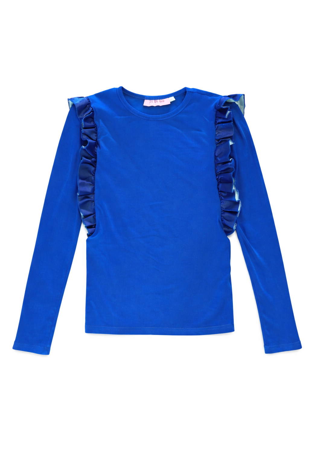 Cobalt Blue Ruffle Shirt