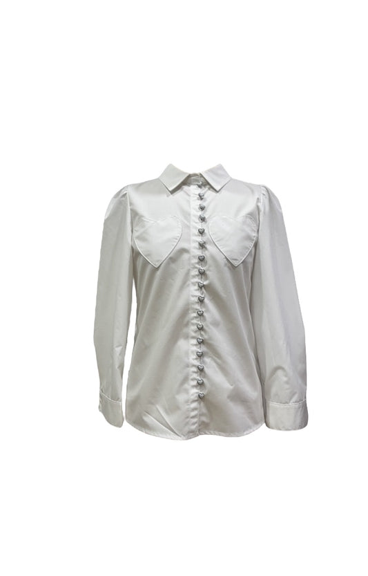 Heart Button Blouse