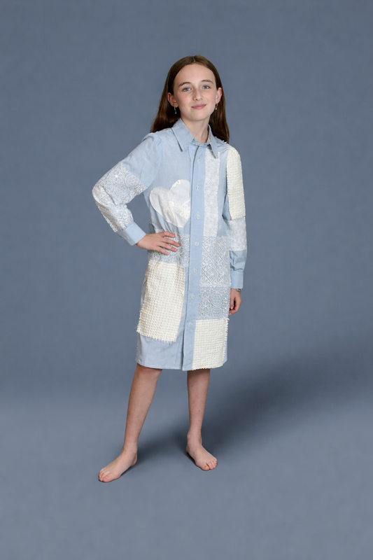 Patches of lace dress