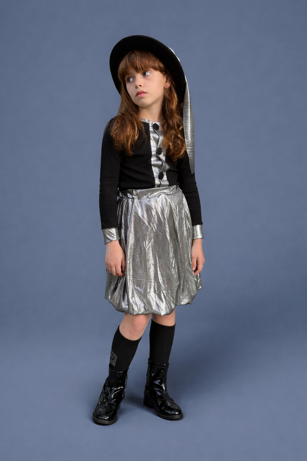 Metallic Bubble Skirt