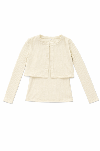 Cropped Cardigan and Shell Set