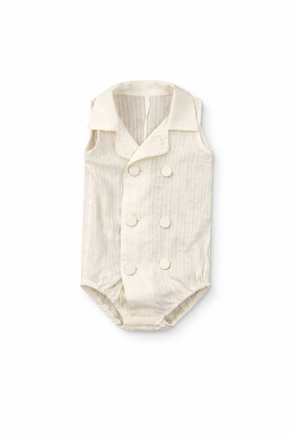 White on White Romper Unisex