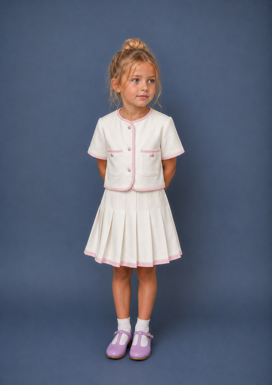 Lilac on white girls_short