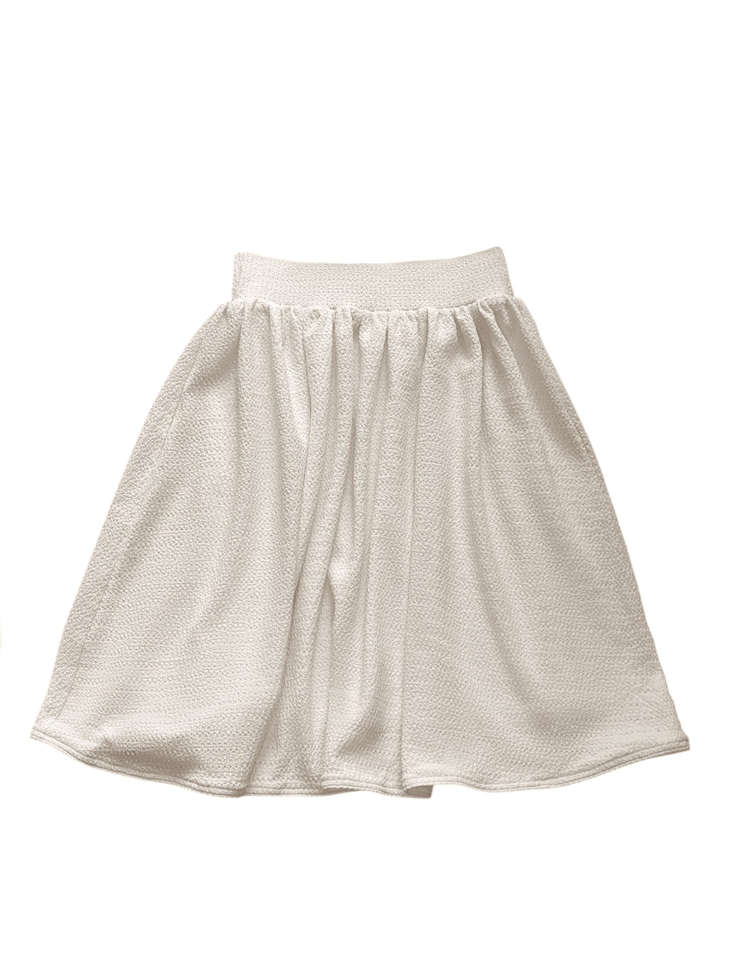 Cream Textured Knit Cropped Blazer_Girls