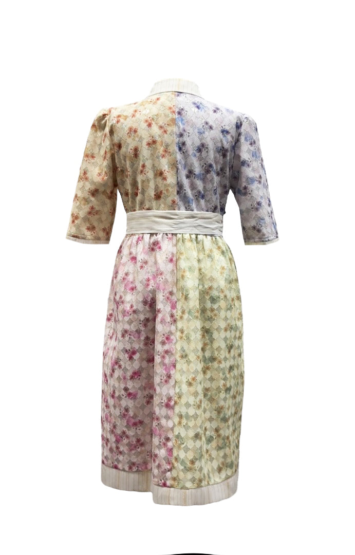 Pastel Colorblock Belted dress
