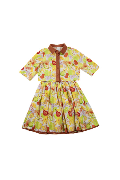 Neon Pear Print Girls Set