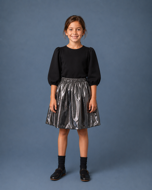 Bubble Sleeves Tee Jet Black