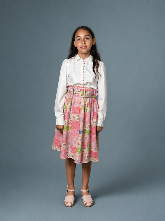 Pink Belted Skirt