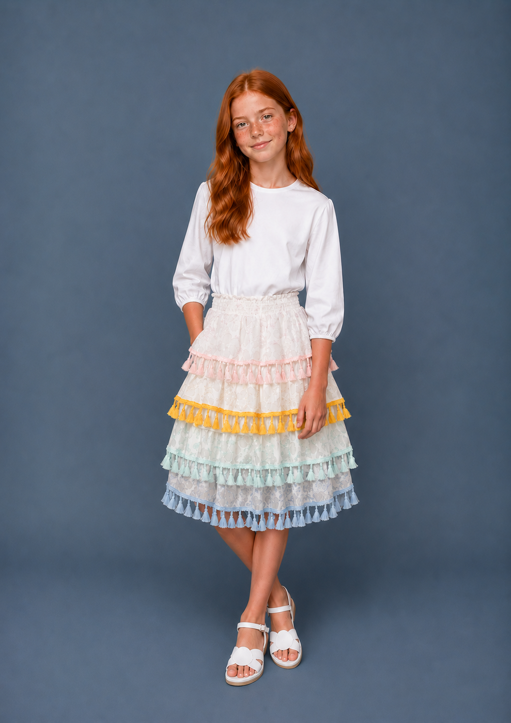 Tiered Tassel Skirt