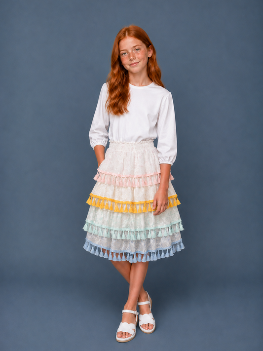 Tiered Tassel Skirt