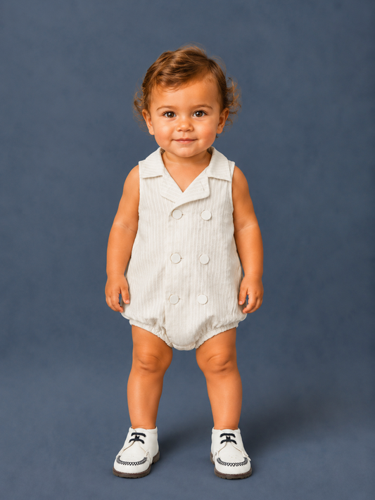 White on White Romper Unisex